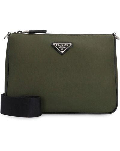 prada messenger bag green